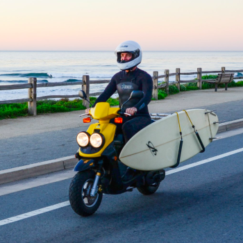 Self Surf Guiding Taghazout Morocco with electric scooter e-bike